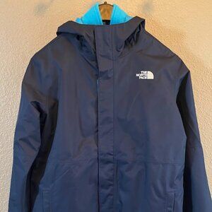Ski/Snowboard The North Face Kids Jacket - Navy Blue with Light Blue